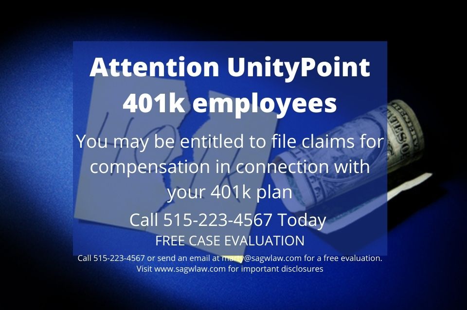 UnityPoint 401(k) Plan Member Alert