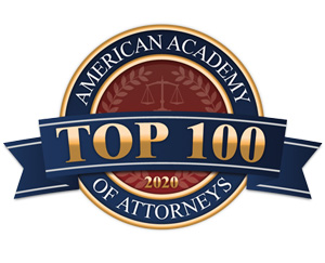 2020 Top 100 American Academy of Attorneys Badge